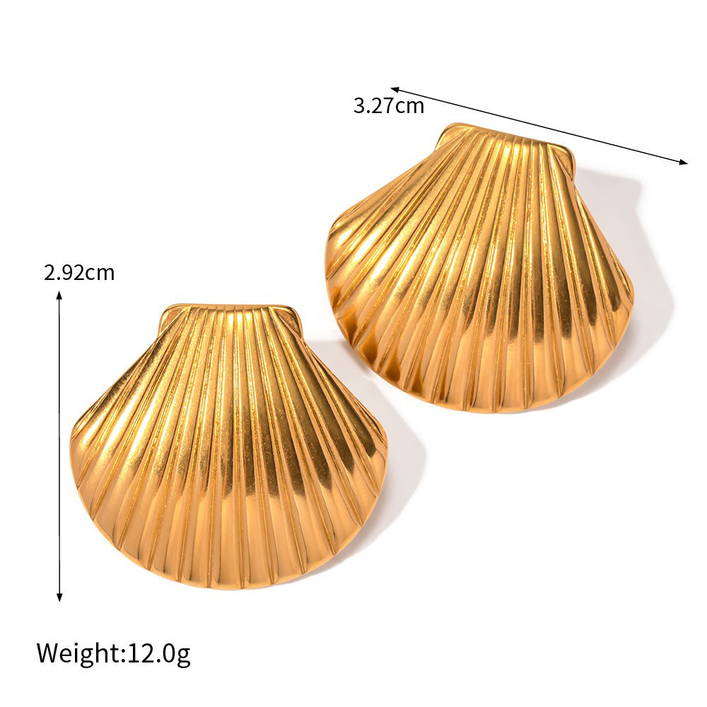 18K Gold-Plated Starfish/Shell/Conch/Bee-Shaped Earrings - Damned Threads